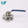 High quality sanitary 3 way ball valve stainless